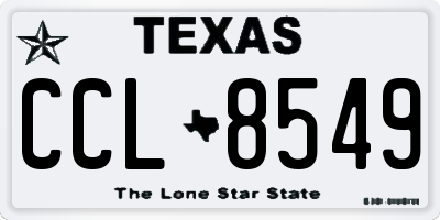 TX license plate CCL8549