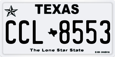 TX license plate CCL8553