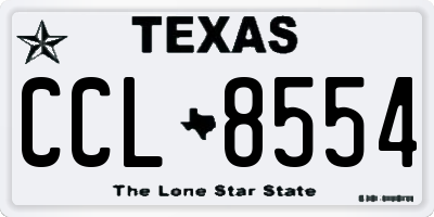 TX license plate CCL8554