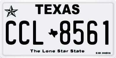 TX license plate CCL8561