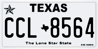 TX license plate CCL8564