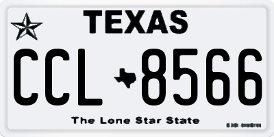 TX license plate CCL8566