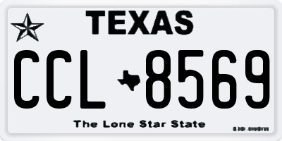 TX license plate CCL8569