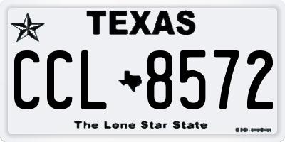TX license plate CCL8572