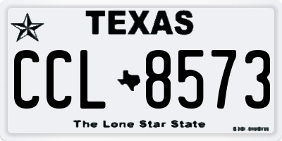 TX license plate CCL8573