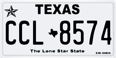 TX license plate CCL8574