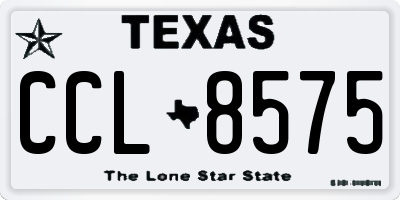 TX license plate CCL8575