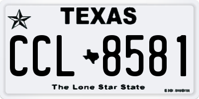 TX license plate CCL8581