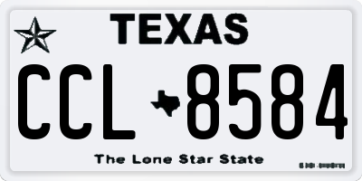TX license plate CCL8584