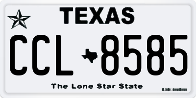 TX license plate CCL8585