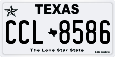 TX license plate CCL8586