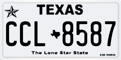 TX license plate CCL8587