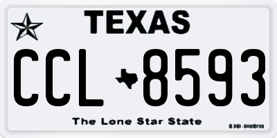 TX license plate CCL8593