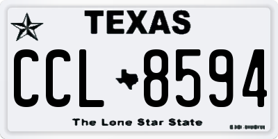 TX license plate CCL8594