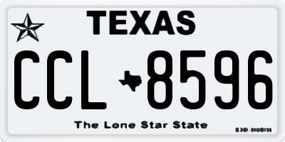 TX license plate CCL8596