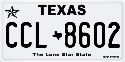TX license plate CCL8602