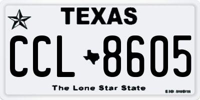 TX license plate CCL8605
