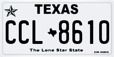 TX license plate CCL8610