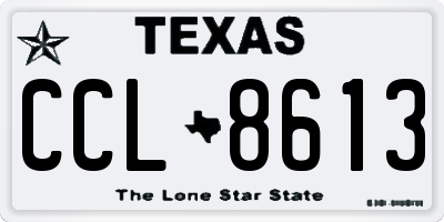 TX license plate CCL8613