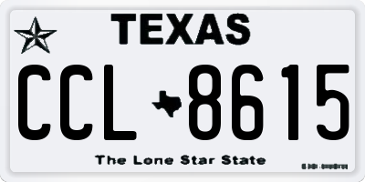 TX license plate CCL8615