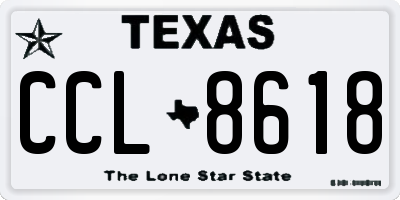 TX license plate CCL8618