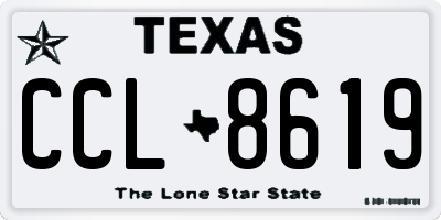 TX license plate CCL8619