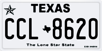 TX license plate CCL8620