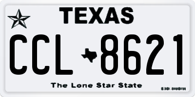 TX license plate CCL8621