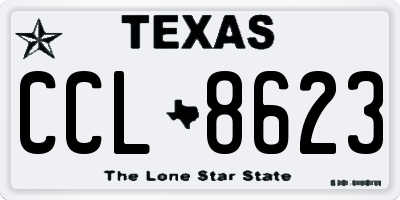 TX license plate CCL8623