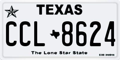 TX license plate CCL8624