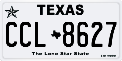 TX license plate CCL8627