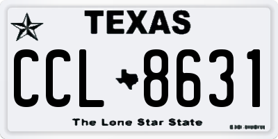 TX license plate CCL8631