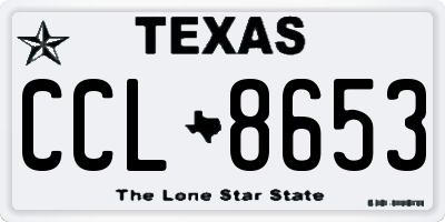 TX license plate CCL8653