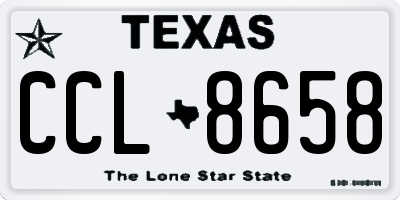 TX license plate CCL8658