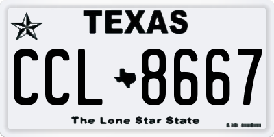 TX license plate CCL8667