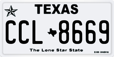 TX license plate CCL8669
