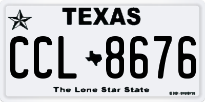 TX license plate CCL8676