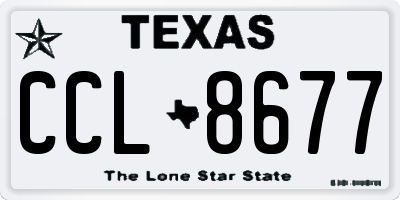 TX license plate CCL8677