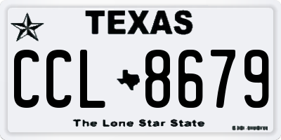 TX license plate CCL8679
