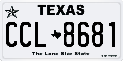 TX license plate CCL8681
