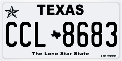 TX license plate CCL8683