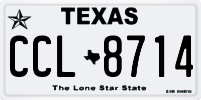 TX license plate CCL8714