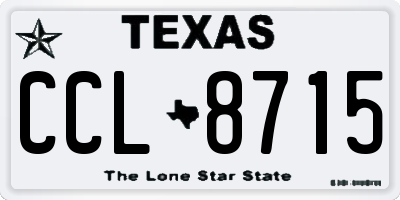 TX license plate CCL8715