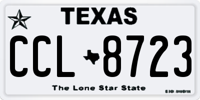 TX license plate CCL8723