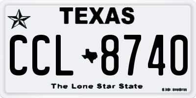 TX license plate CCL8740