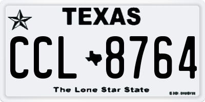 TX license plate CCL8764