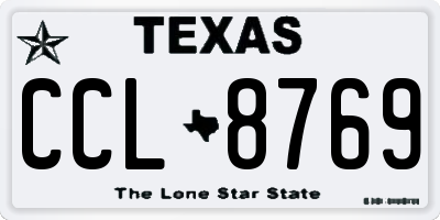 TX license plate CCL8769