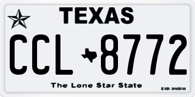 TX license plate CCL8772