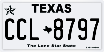 TX license plate CCL8797