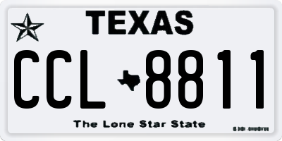 TX license plate CCL8811